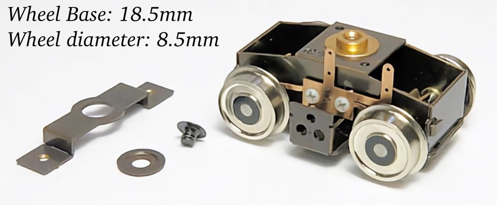 HO/On30 Aru-Model C4041 HO-18.5T Bogie Truck Kit Wheel 18.5 mm/8.5 mm H0/0e