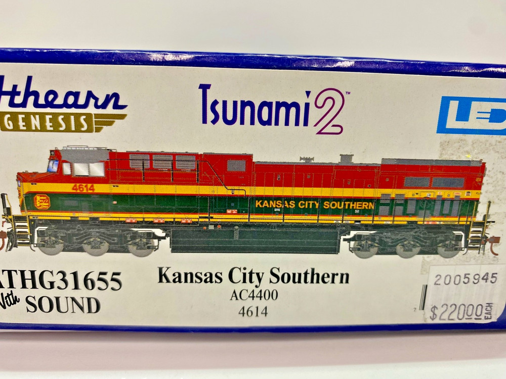 Athearn Genesis HO Scale AC4400 Diesel KCS #4614 DCC/SOUND Tsunami 2 ATHG31655