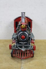 Vintage Peterson Artwares Metal Model Train Locomotive Engine 14″