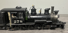 PBL Sn3 Class C-16 2-8-0 Steam Loco – D&RGW #278 1930’s Foreground w/DCC & Sound
