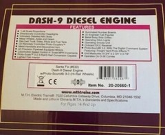 MTH PREMIER SANTA FE DASH-9 DIESEL ENGINE PS3! 20-20660-1 O SCALE DASH 9