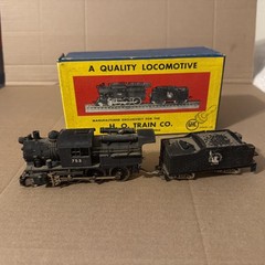 Vintage HO Scale H.O. Train Co. # 753 Locomotive & Jersey Central Lines Tender