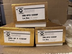 Oriental Limited BRASS HO EMD GP9 1750HP Chip nose & EMD Gp35 2500 Low Hood Lot