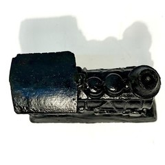 Carved Coal Car Train Steam Engine Locomotive 3.5″ Felt Bottom Vintage Figurine