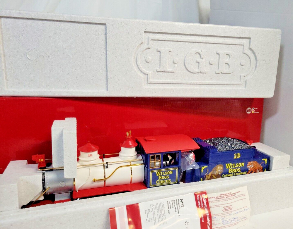 G Scale LGB 24192 Wilson Bros Circus Mogul Steam Loco Tender Sound Smoke NEW
