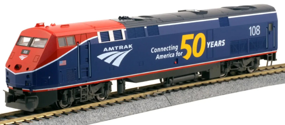 KATO 1766037DCC N SCALE P42 AMTRAK PHASE VI 108 w DCC 50 ANN LOGO 176-6037-DCC