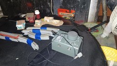 Pre-owned Z Scale Train Set. Battery Operated Control Few Houses Engine Track.