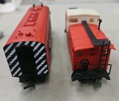 PlatArt, HO Gauge, Rail Road Fire Department Locomotive w/Caboose See Ad. (EB-2)