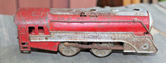 Hafner Prewar O Gauge Windup 1010 Red Steam Locomotive RUNS b2