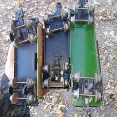 Vintage Marx Train Locomotive 4cars Track Transformer