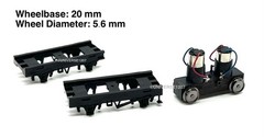 N/HOn30/HOe/009 TGW 9 mm Gauge Wagon Power Drive Chassis w/Frames 20mm/5.6mm H0e