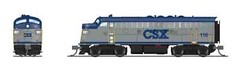 BROADWAY LIMITED 9264 N SCALE EMD F7A CSX 116 Gray Paragon4 Sound/DC/DCC