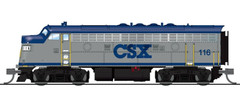 BROADWAY LIMITED 9264 N SCALE EMD F7A CSX 116 Gray Paragon4 Sound/DC/DCC