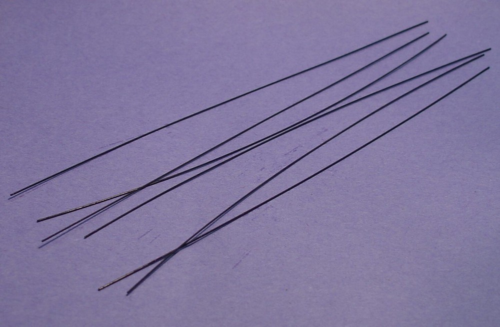 HO/HOn3 ROUNDHOUSE .020″ BLACKENED HAND RAIL WIRE 6 PIECES PART #22218 MDC-50