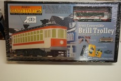Rail King 30-4063-1 Christmas Semi Convertible Brill Trolley Train Set SEALED