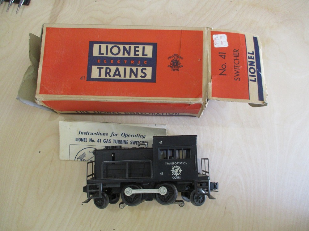 LIONEL U.S. ARMY GAS TURBINE UNIT No. 41 ORIGINAL BOX & INSTRUCTIONS