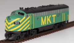 MKT Missouri Kansas Texas F7A Diesel Locomotive 72C InterMountain #69292 N SCALE