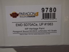 BROADWAY LIMITED 9780 H.O.EMD SD70-ACe UNION PACIFIC “WESTERN PACIFIC HERITAGE”