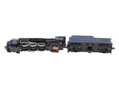 American Models S Scale B&O 4-6-2 Steam Locomotive & Tender W/Chug & Smoke DC LN