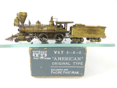 Pacific Fast Mail Brass HO Scale V&T Virginia Truckee 4-4-0 Steam Locomotive