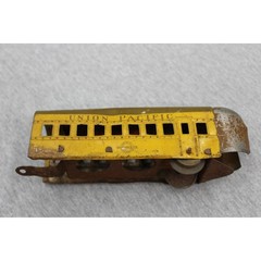 Hafner Wind Up Train Yellow Union Pacific M-10000 Overland Flyer Tinplate Track