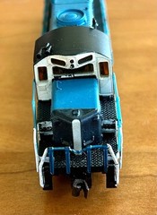 N Scale Life-Like 09594, EMD GP18 Boston and Maine Locomotive #1750 Weathered