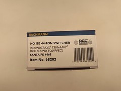BACHMANN 68202 HO GE 44-Ton Switcher Santa Fe #468 DCC Sound Tsunami2