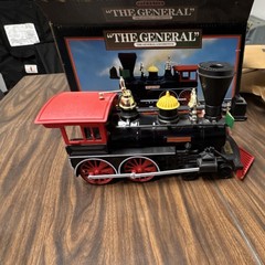 New Bright G Gauge Steam Locomotive The General 4-4-0 Analog Black Red Yellow