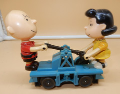 Lionel O Gauge LUCY & CHARLIE BROWN Handcar AS IS hand car 1966