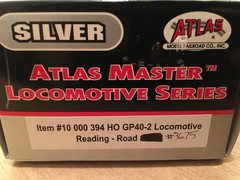 HO Atlas Master Series Reading GP40-2 Diesel Locomotive RDG #3675 WEATHERED