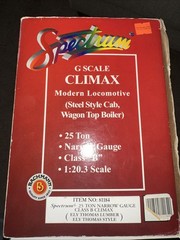 Bachmann Spectrum 81184 G Scale Climax 25 Ton Narrow Gauge Class B Climax
