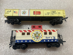 TYCO HO Scale Spirit of 76 Alco 430 Locomotive 4 Box Cars Complete Consist Set+2