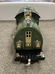 + MTH Standard Tinplate Two Tone Green 381E Locomotive Traditional 10-1077-0 *ST