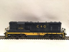 HO Atlas Classic 8356 Chesapeake Ohio GP7 Diesel Locomotive C&O #5750 WEATHERED