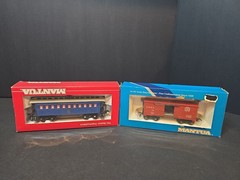 Mantua Passenger & Box Car Bundle! 2 Train Cars HO Scale See Details! US Seller