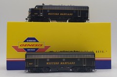 Athearn G1519 HO Western Maryland F-7A/B Phase 2 Diesel Locomotive Set #236/407