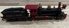 HO Gauge Virginia & Truckee “Reno” 4-4-0 Steam Locomotive w/ Tender Analog