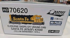 Rapido Item 70620 HO Scale Santa Fe CF7 (Square Cab) DCC/Sound #2500 1974+
