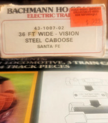 Battery Operated Train Set + 2 Classic Streetcars + Bachmann Steel Caboose – NIB