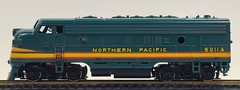 ATHEARN #3229, F7A SUPER PWR, NORTHERN PACIFIC #6011A, DIESEL LOCO, HO