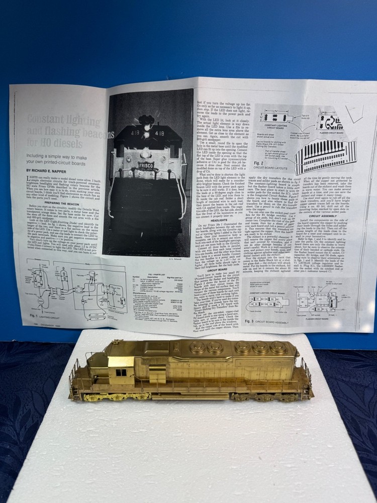 HO Scale Brass Diesel Engine UNDECORATED For Parts