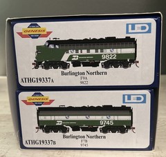 Athearn Genesis HO F9A+F7B Burlington Northern BN #9822/#9745 DC ATHG19337