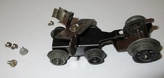 LIONEL #238E PRE WAR (2-4-2) LOCOMOTIVE ,FRONT & REAR TRUCKS,USED ORIGINAL PARTS