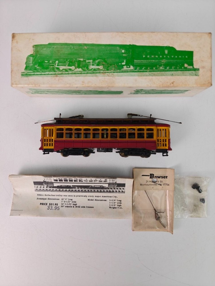 Bowser HO Brill Suburban Trolley Die-Cast Tested Light Box Parts