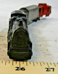 Marx Wind Up Curved One Piece Plastic Train – Engine, Tender, Boxcar, Caboose!