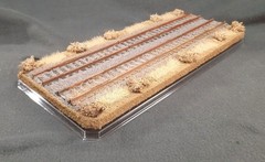 S SCALE 16″ DOUBLE TRACK DISPLAY CASE- “DESERT SCENE”-FOR ANY S TRAINS