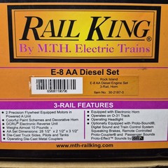 MTH Rail King 30-2187-0 E-8 AA Diesel Set Proto Sound Rock Island Locomotive