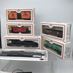 Model Power 0-4-0 Shifter Locomotive + Santa Fe Tender Train Set W/Track & Power