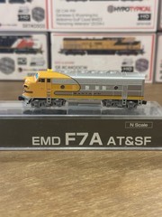 N Scale Kato F7A ATSF Santa Fe Yellow Bonnet #304 Lightly Used