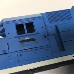 ATHEARN HO SCALE GP 38 BLUE & WHITE SHELL ONLY